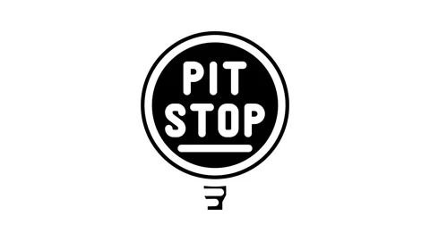 Pit stop vehicle speed auto glyph icon animation Stock Footage 326744004