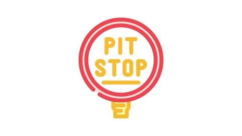 Pit stop vehicle speed auto color icon animation Stock Footage 327268136
