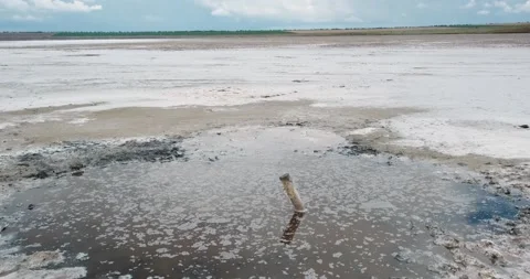 Pit with therapeutic mud Stock Footage 133721693