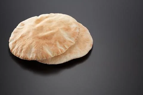 Pita bread black background Foto stock