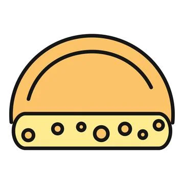 Pita bread icon for breakfast lunch dinner Illustrazione stock