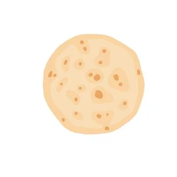 Pita bread. Ingredient for making kebabs and burritos. Unleavened wheat cake Stock Illustration