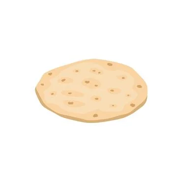 Pita bread. Ingredient for making kebabs and burritos. Unleavened wheat cake Stock Illustration