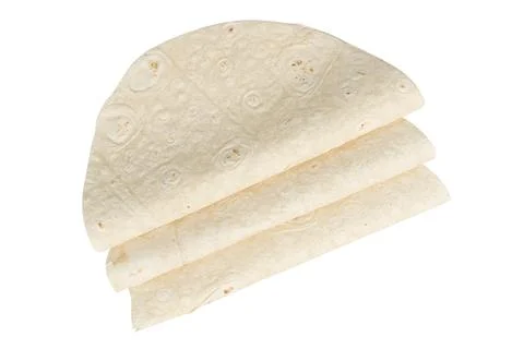 Pita bread isolated on white background Stock Photos