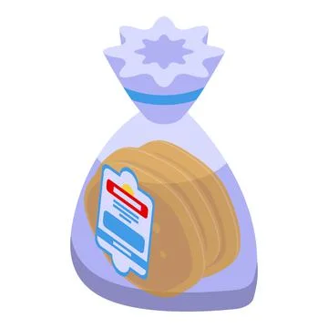 Pita bread package icon, isometric style Stock Illustration