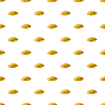 Pita bread sandwich seamless pattern on white background 스톡 일러스트