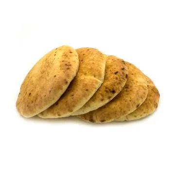 Pita bread on a white background Stock Photos