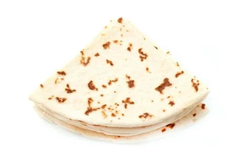 Pita bread on a white background Stock Photos