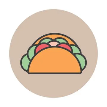 Pita bread wrap Stock Illustration