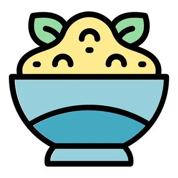 Pita hummus icon vector flat Stock Illustration