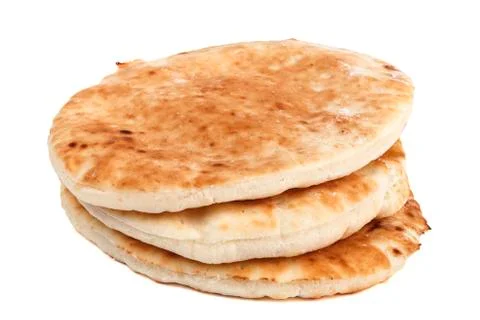 Pita Stack Isolated Stock Photos