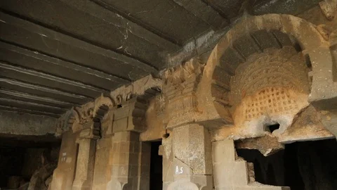 The Pitalkhora Caves, India. Stock Footage 124819863