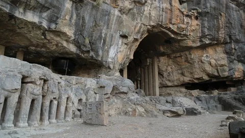 The Pitalkhora Caves, India. Stock Footage 124819980