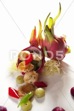 Pitaya Fried mussels Stock Photos