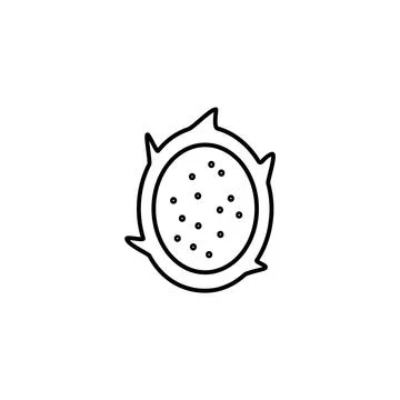 Pitaya icon element of fruit icon for mobile concept and web apps. Thin line  Stock Illustration