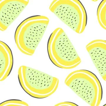 Pitaya seamless pattern. Fresh dragon fruit yellow and green summer detox Stock Illustration