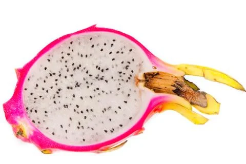 Pitaya slice isolated Stock Photos