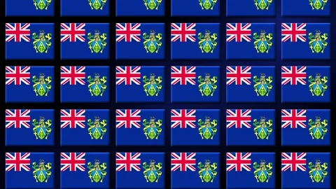 Pitcairn Flag Animated Background 3d Animation Video stock 229479068