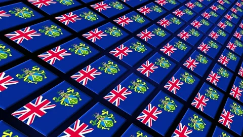 Pitcairn Flag Animated Background 3d Animation Video stock 229479148