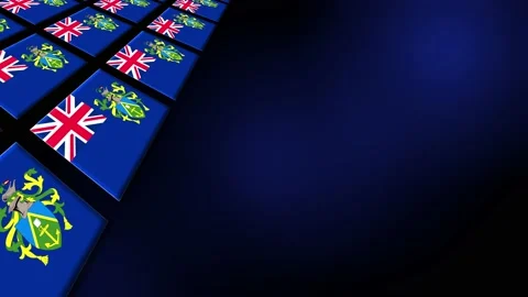 Pitcairn Flag Animated Background 3d Animation Video stock 229479201