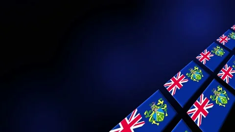 Pitcairn Flag Animated Background 3d Animation Video stock 229479207