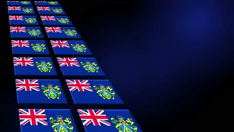 Pitcairn Flag Animated Background 3d Animation Video stock 229479311