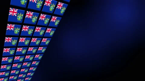 Pitcairn Flag Animated Background 3d Animation Video stock 229479330