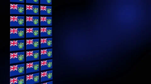 Pitcairn Flag Animated Background 3d Animation Video stock 229479332
