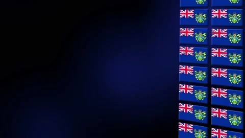 Pitcairn Flag Animated Background 3d Animation Video stock 229479342
