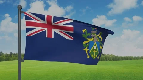 Pitcairn Flag Stock Footage 153255348