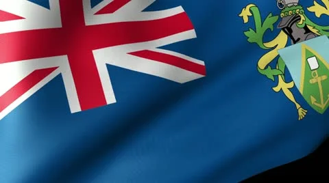 Pitcairn Islands Flag Waving Stock Footage 12229955
