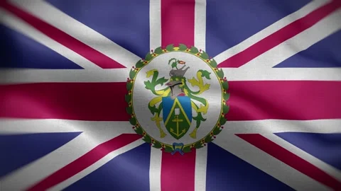 Pitcairn Islands Governor Flag Loop Background 4K Video stock 151129908