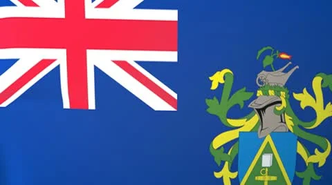 Pitcairn Islands Waving Flag Stock Footage 10762353