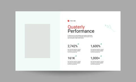 Pitch Deck Presentation Quaterly Performance 스톡 일러스트