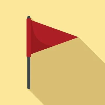 Pitch flag icon flat vector. Soccer stadium Stock Illustration