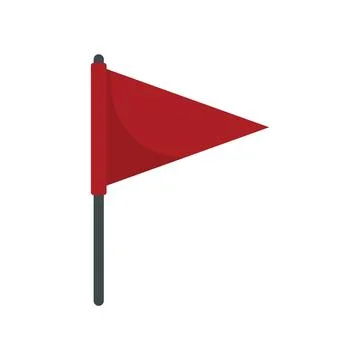 Pitch flag icon flat vector. Soccer stadium Stock Illustration