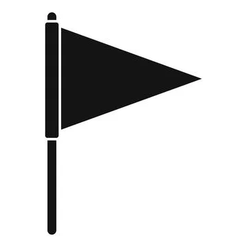 Pitch flag icon simple . Soccer stadium Stock Illustration