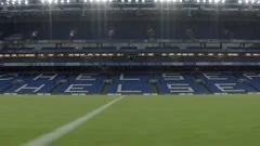 Pitch Level View of Stamford Bridge Stad, Stock Video