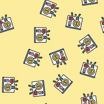 Pitch technical sales engineer vector seamless pattern イラスト素材