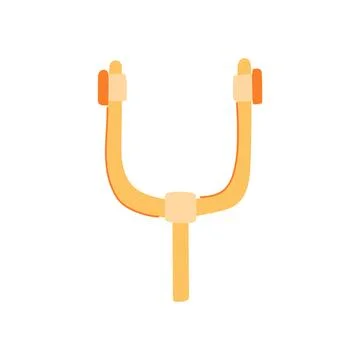 Pitch tuning fork cartoon vector illustration Stock Illustration