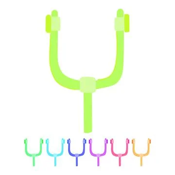 Pitch tuning fork vector cartoon graphic Stock Illustration