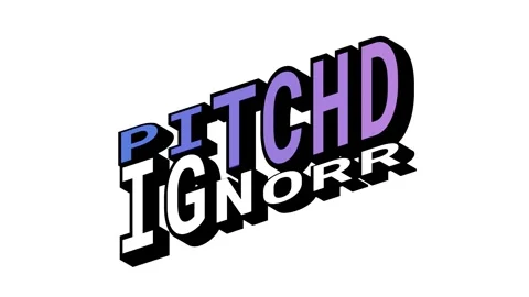 PITCHD vs IGNORR, 3D Text Animation in Isometric View with Opposite Word Motion Stock Footage 314263799