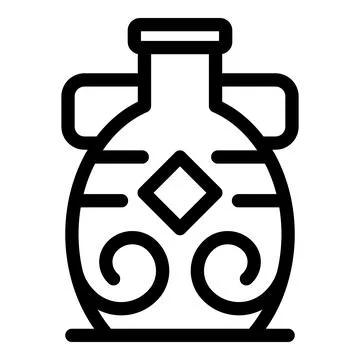 Pitcher amphora icon, outline style Stock Illustration