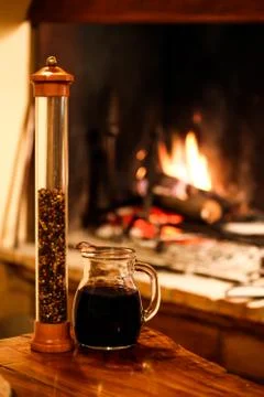 Pitcher and pepper grinder 写真素材