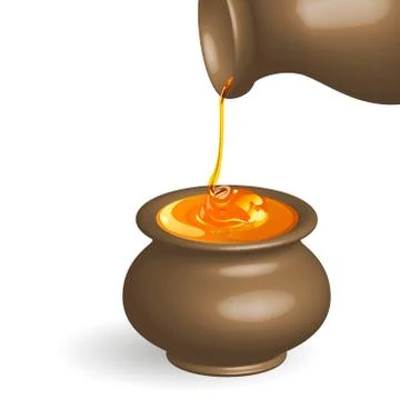 Pitcher with honey Stock Illustration