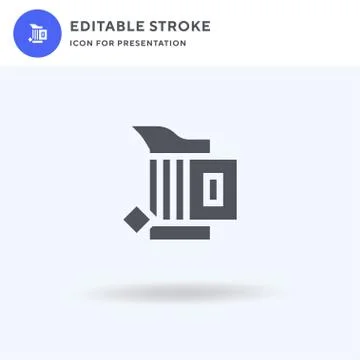 Pitcher icon vector, filled flat sign, solid pictogram isolated on white, log 스톡 일러스트