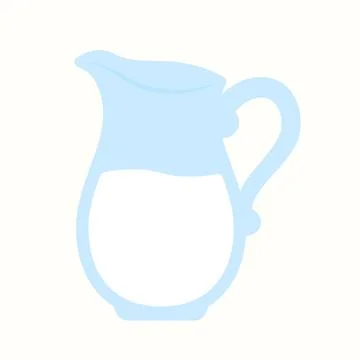 Pitcher With Milk Icon Stock Illustration