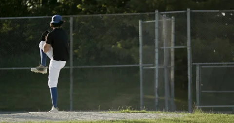 Pitcher on the mound throwing a fastball. Stock Footage 132444970