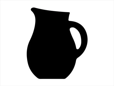 Pitcher silhouette vector art Stock Illustration
