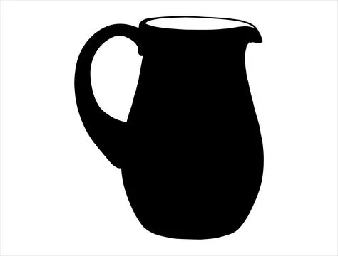 Pitcher silhouette vector art Stock Illustration